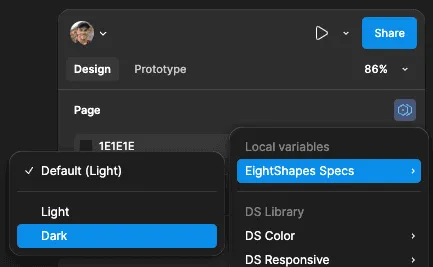 Page-level dark mode