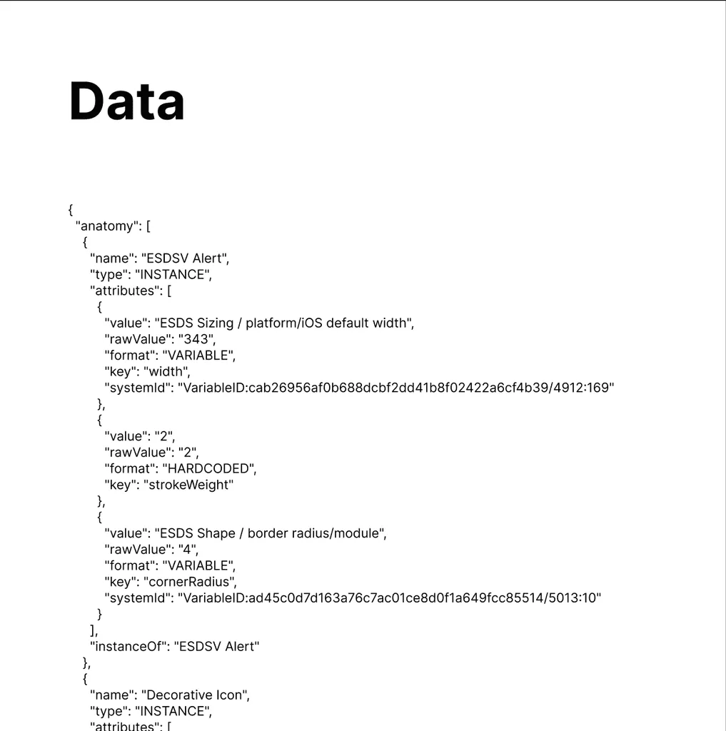 Data section overview